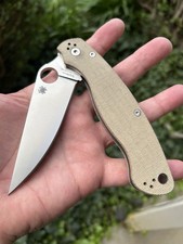 Spyderco CRUCARTA Military 2 Micarta Cruwear Blade Knife Brand New In Box picture
