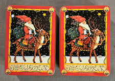 VINTAGE TWO OLD SAINT NICK TINS DESIGNED BY MARY ENGELBREIT - MIDWEST IMPORTERS picture