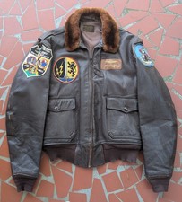 ORIGINAL KOREAN WAR ERA SIZE 42 55-J-14 L.W.FOSTER USN LEATHER FLIGHT JACKET picture