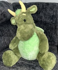 Vintage Cuddle Factory Adorable Green Dragon Soft Toy 22