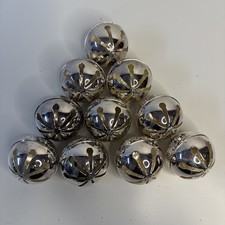Wallace 1991-2007 Silver-Plated Sleigh Bell Ornament Collection 10 Bells picture
