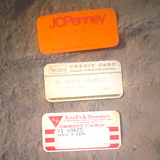 JCPenney Vintage Collectible Store Credit Card Orange Collectible picture