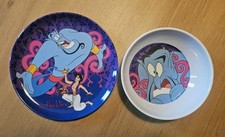 VTG 90s Vintage Aladdin Plate And Bowl Set Melamine Disney Kid’s Zak Design picture