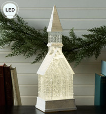 Touch of Class LED Lighted Swirling Glitter Globe Church NEW picture