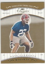 2001 Donruss Classics Bills Ohio State Nate Clements Rookie Gold RC 049/100 picture