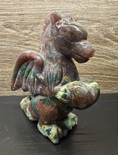 Beautiful Ocean Jasper Crystal Dragon Carving Reiki Healing Gift picture