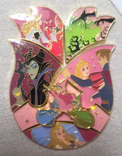 COMPLETE Loungefly Disney SLEEPING BEAUTY Rose Blind Box Puzzle 6 PIN SET - NEW picture