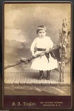 Cabinet Photo - Brooklyn, New York, Cute Child Standing, Bowl Hair Cut, Posing picture