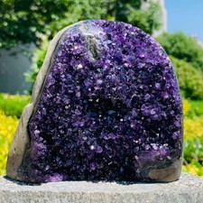 2.73LB Natural Amethyst geode quartz cluster crystal specimen Healing picture