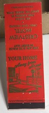 Matchbook Cover Sault Ste. Marie, Michigan Crestview Motel picture