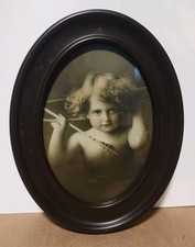 Antique/ Vtg. Cupid Awake 1897 M B Parkinson Copyright Print Metal Frame 9