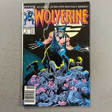 WOLVERINE 1 NEWSSTAND 1ST ONGOING SERIES DEBUT BLACK COSTUME (1988, MARVEL) picture