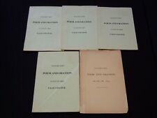 1866-1874 YALE COLLEGE POEM AND ORATION LOT OF 5 - SOFTCOVER - J 7449 picture