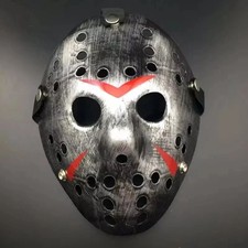 Jason Voorhees Mask | Friday the 13th Horror Scary Hockey Mask for Adults Hallow picture