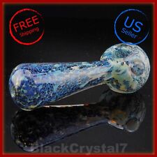 4.5 inch Handmade Thick Heavy Dark Blue Cosmic Meteor Tobacco Smoking Bowl Pipes picture