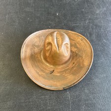 Neat Old Vintage Copper Ashtray Cowboy Hat Mexican Hat Sombrero Souvenir picture