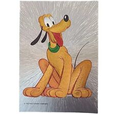 Vintage Postcard Disney Pluto Dufex Foil Metallic HSC-406886 picture