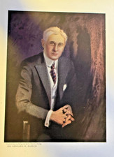 1918 Vintage Magazine Illustration Financier Bernard Baruch picture