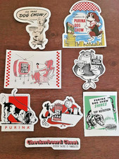 Purina Dog Chow Vintage-Style Dog Stickers, Multicolor, Lot of 8 picture
