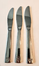 3 Vintage Delta Airlines Stainless Steel Flatware Dinner Knives by ABCO picture