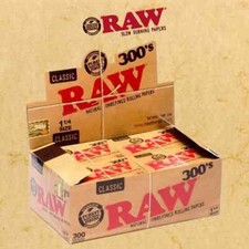 😎 FULL BOX 40 X RAW CLASSIC ROLLING PAPER 1 1/4 SIZE✨ 300 PER X 40 BOOKLETS ✨ picture