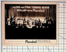 Ike & Tina Turner Revue Randall Amps Vintage Music Ad Ephemera picture