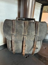 Antique US Cavalry Leather Saddle Bag WWI Indian Wars Era Military Satchel picture