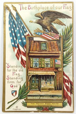 Antique 1910s Patriotic Flag Day Postcard Carlton Chapman Unposted picture