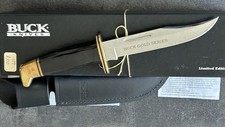 2013/1990 BUCK 119 LE Gold Series Archive Knife BCCI 25th Signed by Chuck Buck picture