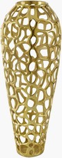 SURYA Angad Vase, Metallic - Brass Hand Finished Aluminum Made in India, picture