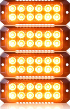 4PCS Amber Strobe Lights for Trucks,12-Led Emergency Strobe Lights picture