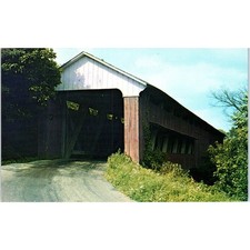 Scipio Covered Bridge Jennings County IN Vintage Covered Bridge Postcard PC16 picture