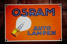 OSRAM AUTO LAMPEN PORCELAIN COLLECTIBLE, RUSTIC, ADVERTISING picture
