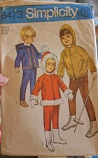 Simplicity Sewing Pattern 8473 Hooded JACKET Snow Pants size 2 Cut picture
