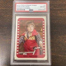 2018 Topps Stranger Things Goin For A Ride Scenes Stickers PSA 8 picture