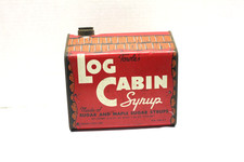Vintage Towle's Log Cabin Syrup Advertising Tin - 5 Pound Size picture