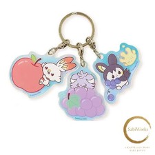 New Marimo Craft Poke Piece Fruit Series Aurora Acrylic Keychain Scorbunny picture