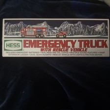 2005 Hess * Red Emergency Fire Truck with Rescue Vehicle * Brand New in Box picture