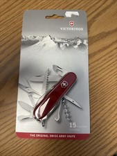 Swiss Army Original Knife, Red, 15 FunctionsVictorinox, Purchased In SWITZERLAND picture