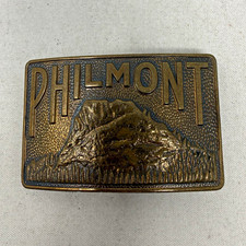 Vintage 1970s 1980s Philmont Tooth of Time Brass Belt Buckle BSA Boy Scouts VGC picture