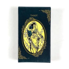 Vintage Style Tarot Deck 78 Cards Yellow Illustration Divination Game English picture