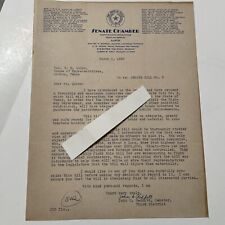 Texas State Senate Letter from John S. Redditt to State rep 1935 texas history picture