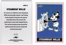 STEAMBOAT WILLIE 2024 LEAF METAL BLUE REFRACTOR 48SW-01 #9/15 picture