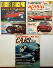 Magazines Lot of 3 #Drag Racing Feb 1966,Speed Mechanics Aug 1961, Cars Jul 1961 picture