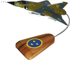 Swedish Air Force Saab 35 Draken Fighter Desk Display Jet Model 1/48 SC Airplane picture