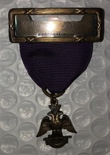 Antique or Vintage Scottish Rite Masonic Medal, 32nd-degree Jewel freemason picture