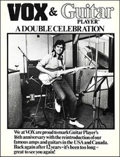 1982 Vox guitar & amp vintage b/w advertisement 8 x 11 original ad print picture