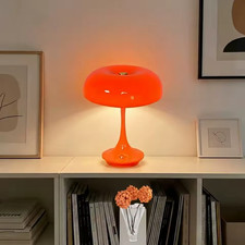 Vintage Orange Mushroom Lamp Mid Century Modern Retro Minimalist Table Lamp picture