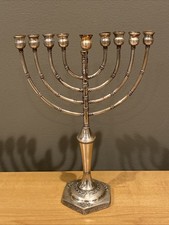 Vintage Sterling Silver Movable Branches Menorah Israel, 186g, 7