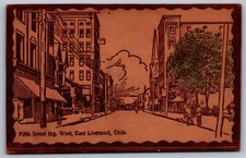 K29/ East Liverpool Ohio Postcard c1910 LEATHER Fifth Street Stores 83 picture